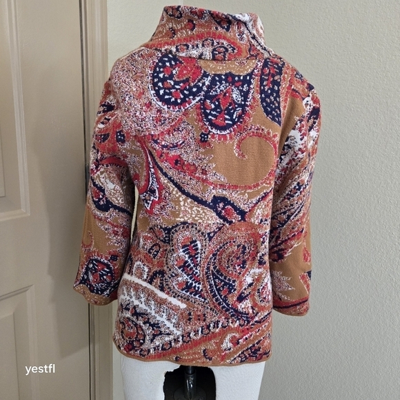 anthropolgie moth paisley intarsia blazer XS - Picture 4 of 6